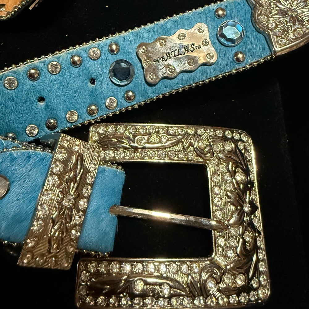 Blue Embellished Belt - Picture 3 of 10